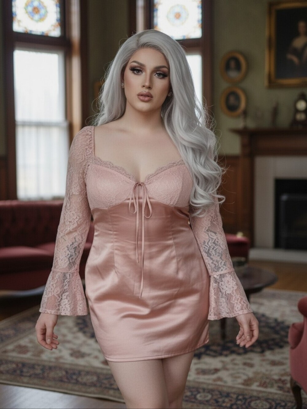 Dusty Rose Bell Sleeve Mini Dress NWT – Dress2Code Size XL